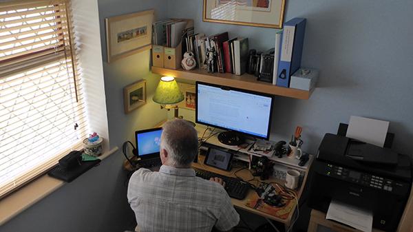 Home worker at their desk