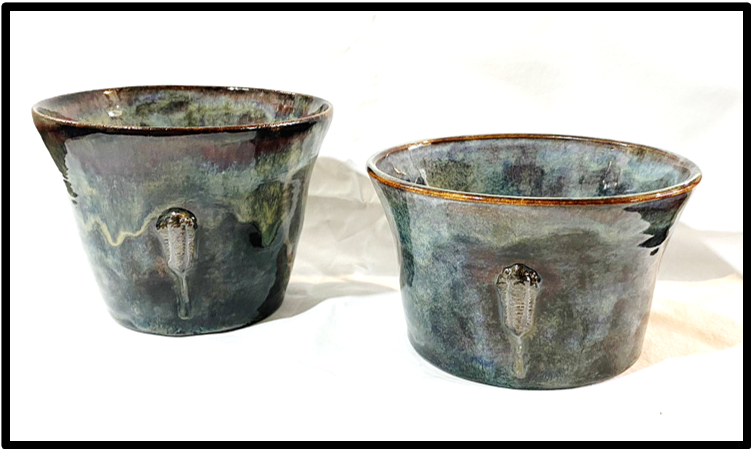 Glazed pots