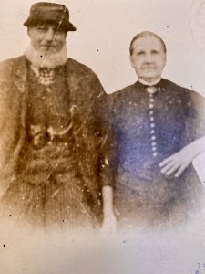 photograph of an old couple