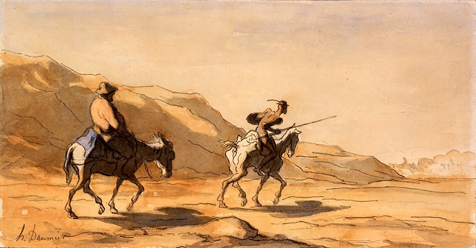 A painting of Don Quixote by Honoré Daumier